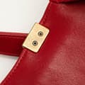 Miniatyrbild 10 av 10: Pre-owned Chanel Old Medium Quilted Tweed and Velvet Boy Flap Red