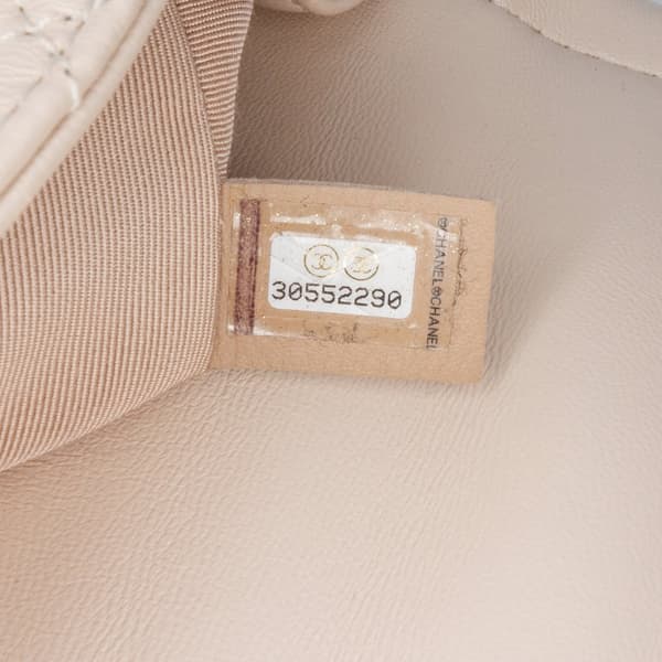 Pre-owned Chanel Small Lambskin Button On Top Flap Brown