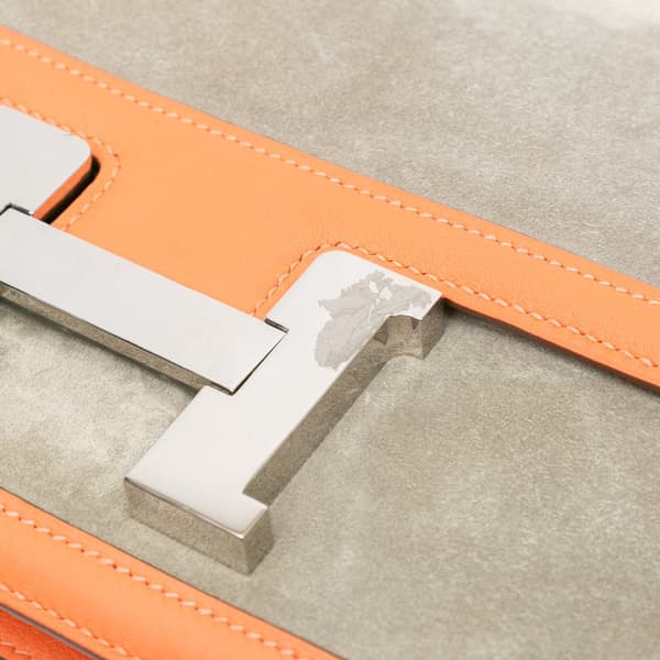 Pre-owned Hermès Doblis and Swift Constance 24 Gray