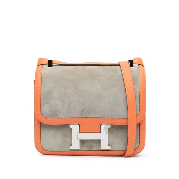 Pre-owned Hermès Doblis and Swift Constance 24 Gray