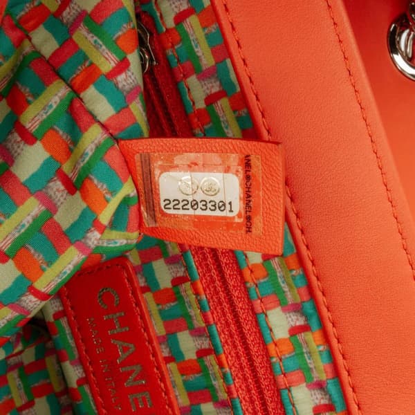 Pre-owned Chanel Paris Seoul Small Rubber Coco Rain Flap Orange
