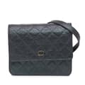 Miniatyrbild 1 av 10: Pre-owned Chanel Quilted Caviar Square Wallet on Chain Black