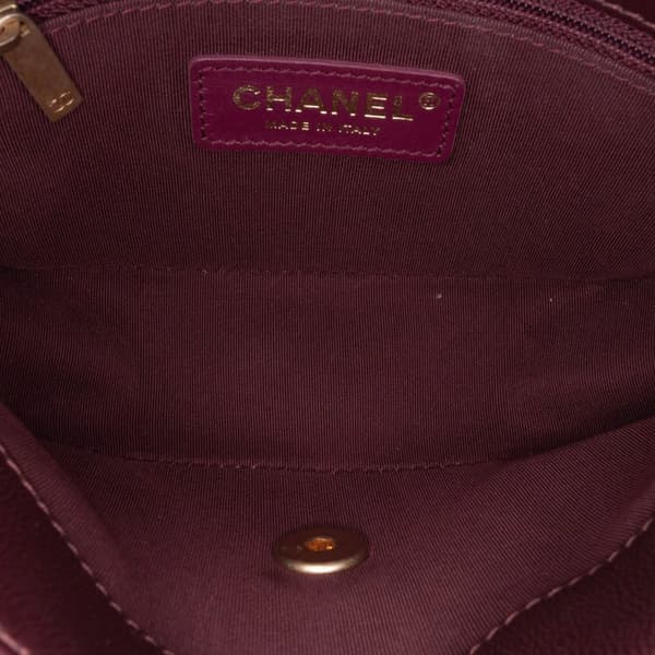 Pre-owned Chanel Small Quilted Lambskin CC Coin Bag Red