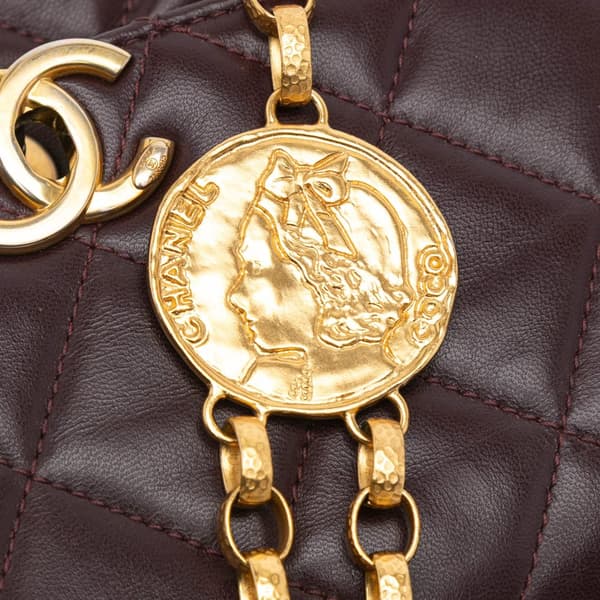 Pre-owned Chanel Small Quilted Lambskin CC Coin Bag Red