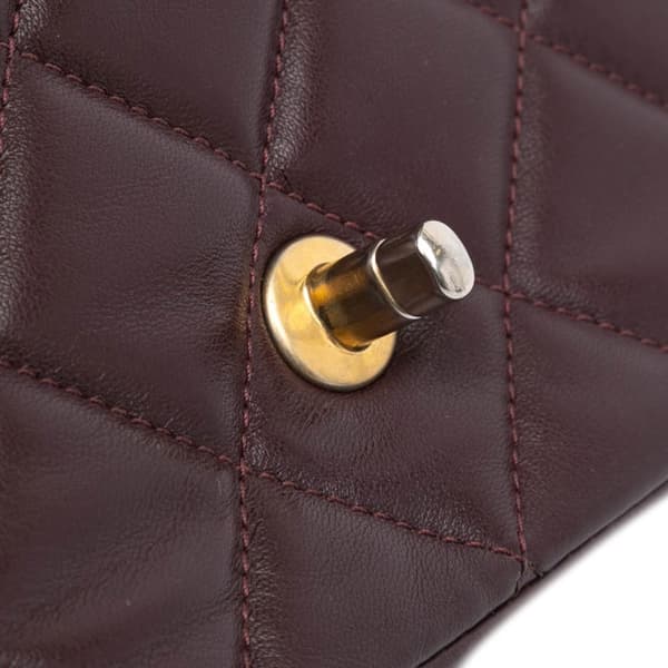 Pre-owned Chanel Small Quilted Lambskin CC Coin Bag Red