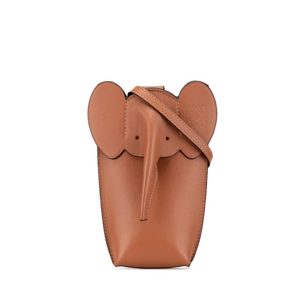 Pre-owned LOEWE Leather Elephant Pocket Crossbody Brown