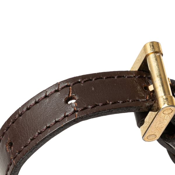 Pre-owned Louis Vuitton Damier Ebene Ipanema PM Brown