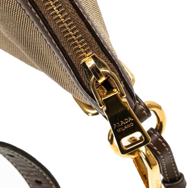 Pre-owned Prada Canvas Canapa Logo Crossbody Brown