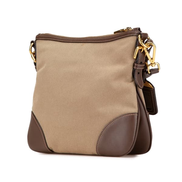 Pre-owned Prada Canvas Canapa Logo Crossbody Brown