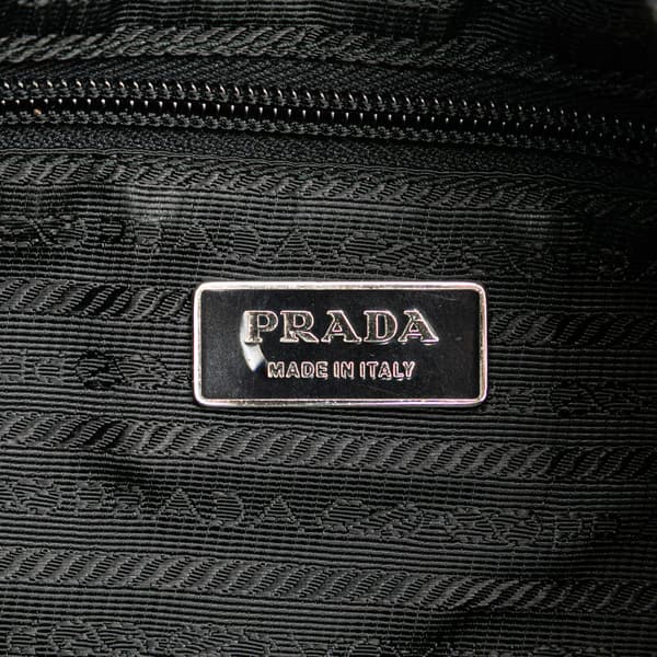 Pre-owned Prada Tessuto Zip Top Crossbody Black