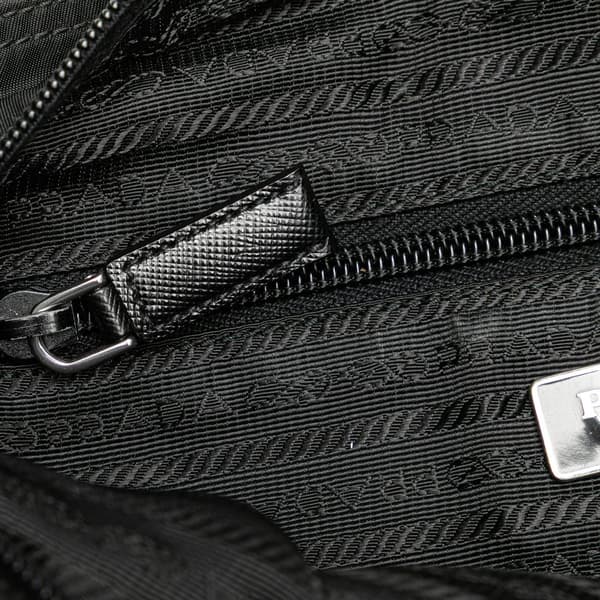 Pre-owned Prada Tessuto Zip Top Crossbody Black