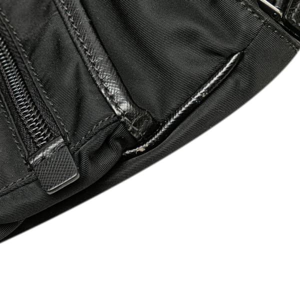 Pre-owned Prada Tessuto Zip Top Crossbody Black