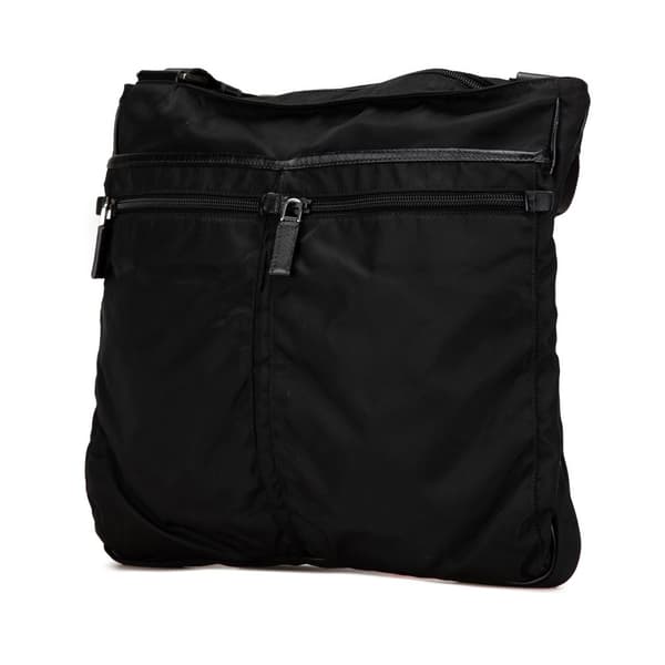 Pre-owned Prada Tessuto Zip Top Crossbody Black