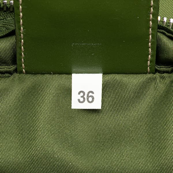 Pre-owned Prada Tessuto Zip Top Crossbody Green