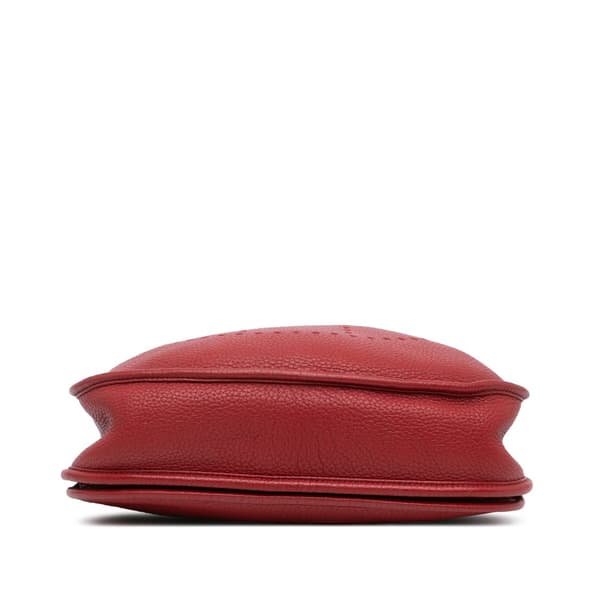 Pre-owned Hermès Clemence Evelyne III 29 PM Red