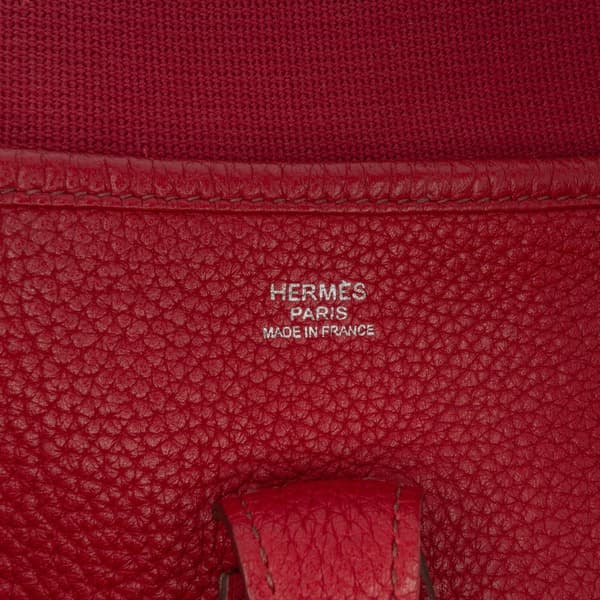 Pre-owned Hermès Clemence Evelyne III 29 PM Red