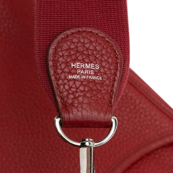 Pre-owned Hermès Clemence Evelyne III 29 PM Red