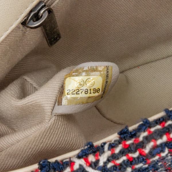 Pre-owned Chanel Medium Tweed Single Flap Blue