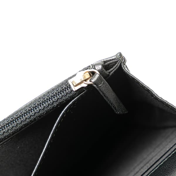 Pre-owned Chanel CC Studded Lambskin Wallet on Chain Black