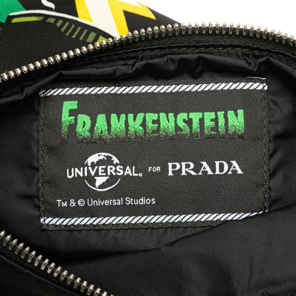 Pre-owned Prada Universal Studios Tessuto Frankenstein Crossbody Black