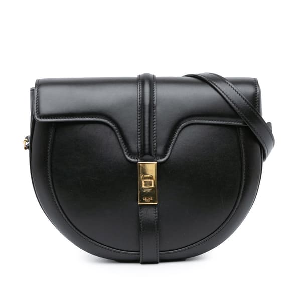 Pre-owned Celine Medium Leather Besace 16 Crossbody Black