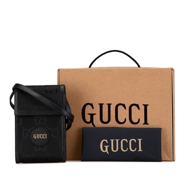 Pre-owned Gucci Mini GG Nylon Off The Grid Crossbody Black