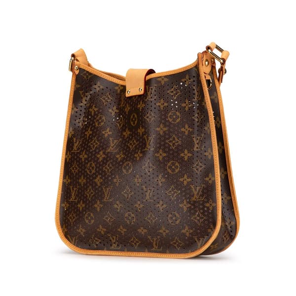 Pre-owned Louis Vuitton Monogram Musette Perforated Brown