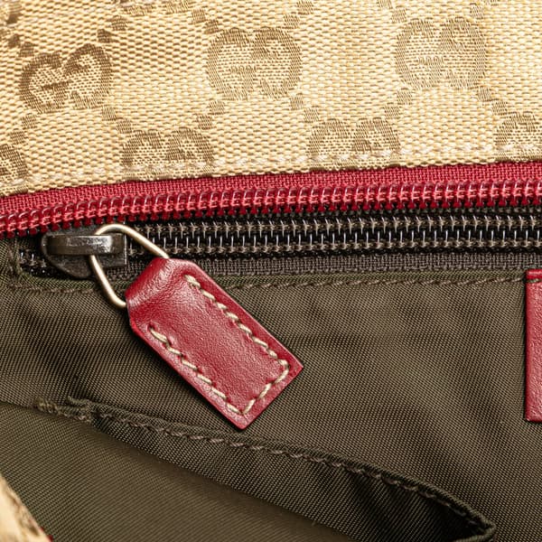 Pre-owned Gucci GG Canvas Web Crossbody Brown