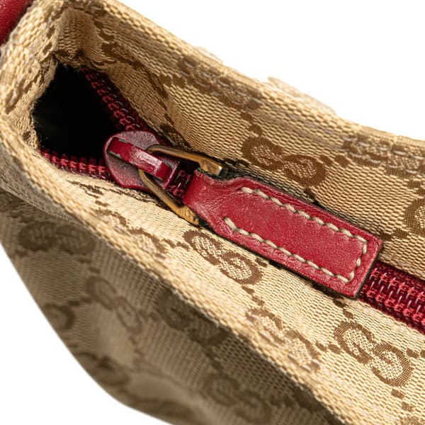 Pre-owned Gucci GG Canvas Web Crossbody Brown