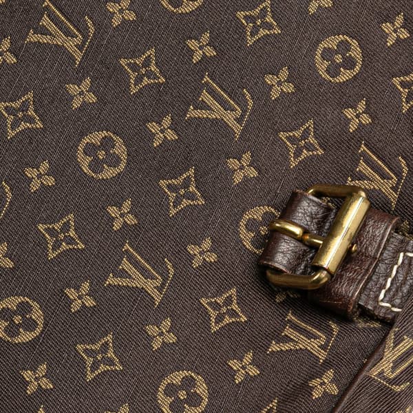 Pre-owned Louis Vuitton Monogram Mini Lin Saumur 30 Brown