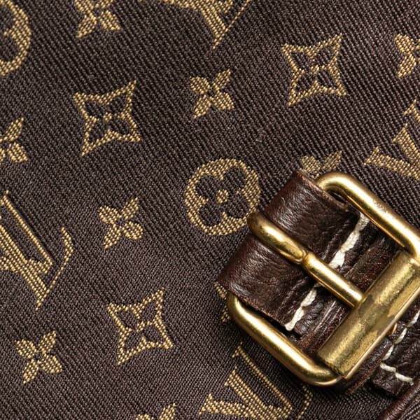 Pre-owned Louis Vuitton Monogram Mini Lin Saumur 30 Brown