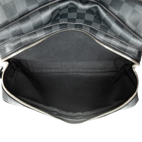 Pre-owned Louis Vuitton Damier Graphite Sac Leoh Black