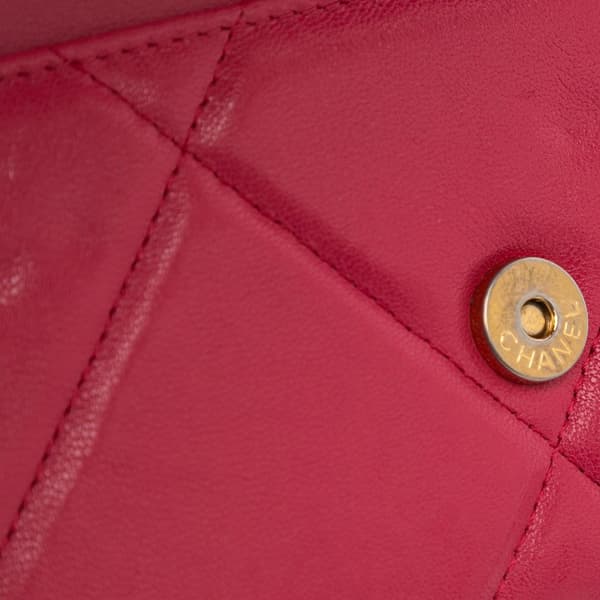 Pre-owned Chanel Quilted Lambskin 19 Wallet on Chain Pink