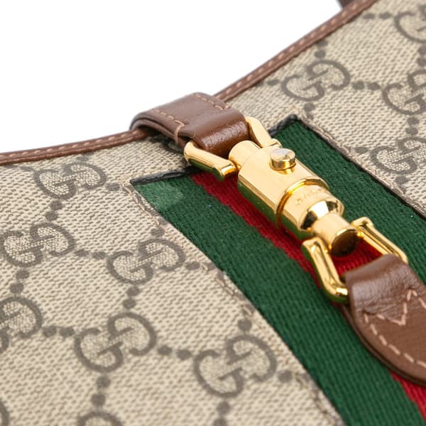 Pre-owned Gucci Mini GG Supreme Jackie 1961 Crossbody Brown