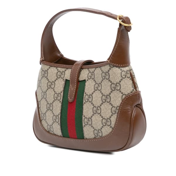 Pre-owned Gucci Mini GG Supreme Jackie 1961 Crossbody Brown