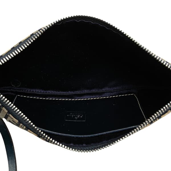 Pre-owned Fendi Zucchino Canvas Crossbody Gray