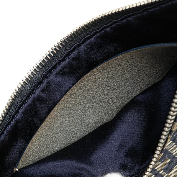 Pre-owned Fendi Zucchino Canvas Crossbody Gray