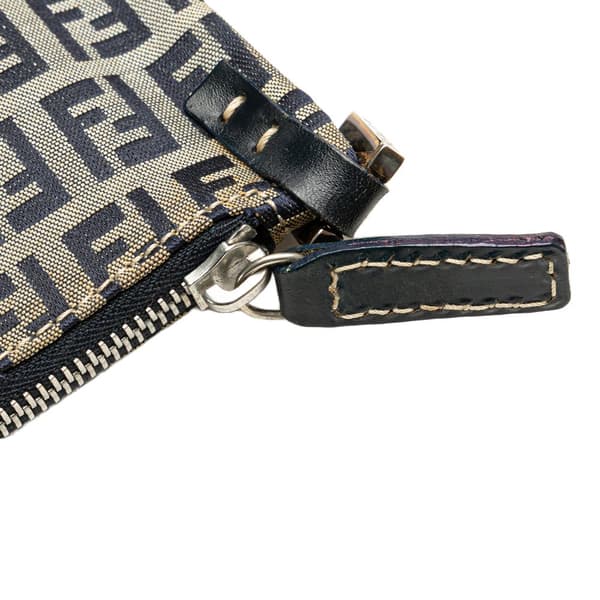Pre-owned Fendi Zucchino Canvas Crossbody Gray