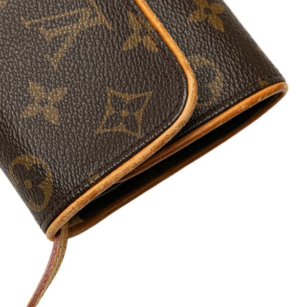 Pre-owned Louis Vuitton Monogram Pochette Twin PM Brown