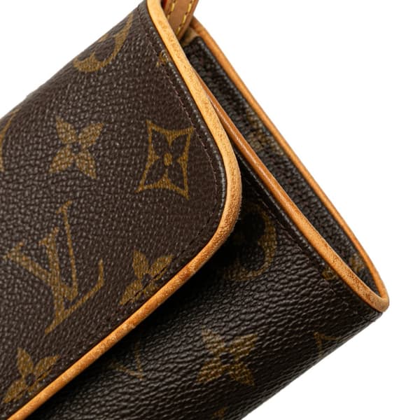 Pre-owned Louis Vuitton Monogram Pochette Twin PM Brown