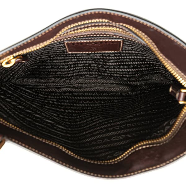 Pre-owned Prada Canvas Canapa Logo Crossbody Brown