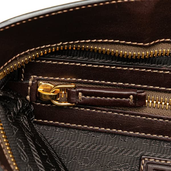 Pre-owned Prada Canvas Canapa Logo Crossbody Brown
