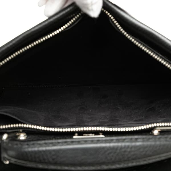 Pre-owned Fendi Large Leather Selleria Peekaboo Iconic Fit Bag Gray