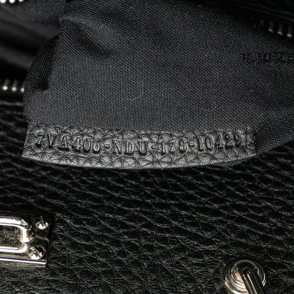 Pre-owned Fendi Large Leather Selleria Peekaboo Iconic Fit Bag Gray