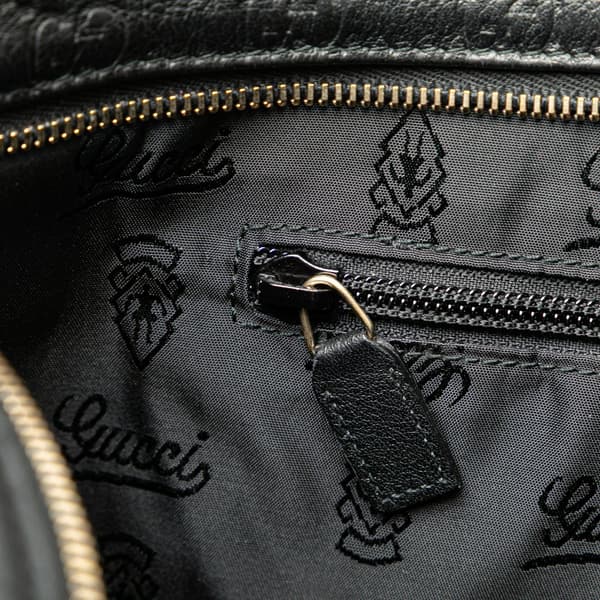 Pre-owned Gucci Guccissima Crossbody Black