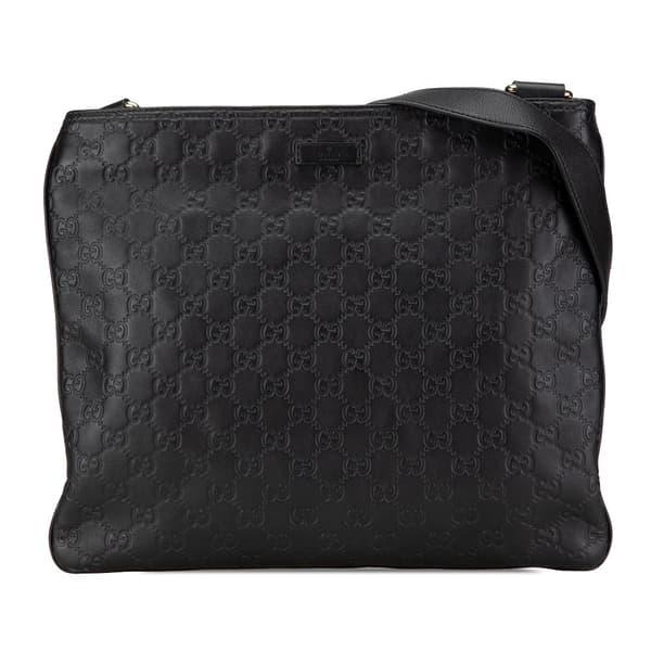 Pre-owned Gucci Guccissima Crossbody Black