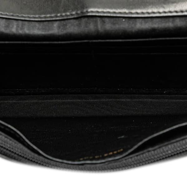 Pre-owned Chanel CC Caviar Wallet on Chain Black