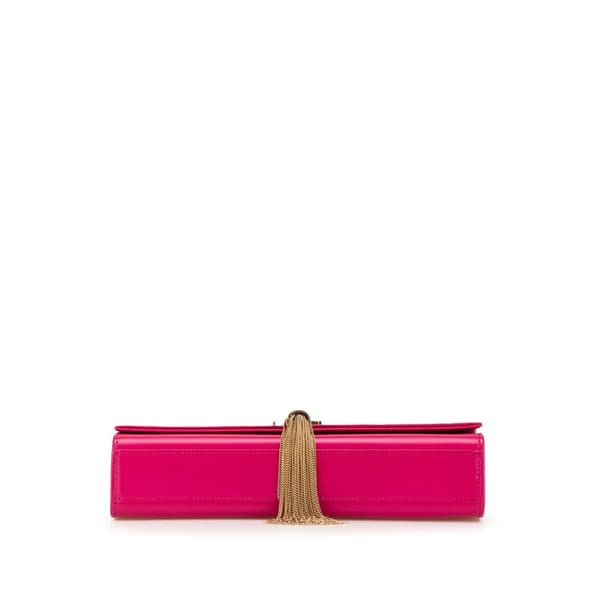 Pre-owned Saint Laurent Medium Smooth Calfskin Classic Monogram Kate Tassel Crossbody Pink
