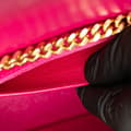 Miniatyrbild 6 av 10: Pre-owned Saint Laurent Medium Smooth Calfskin Classic Monogram Kate Tassel Crossbody Pink