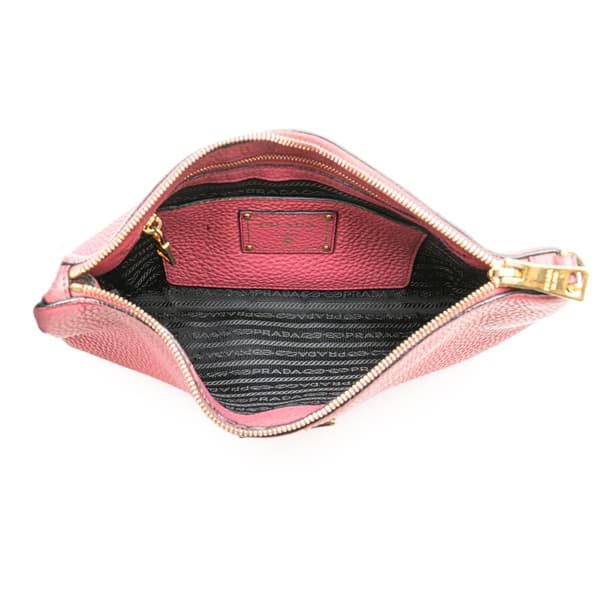 Pre-owned Prada Vitello Daino Crossbody Pink